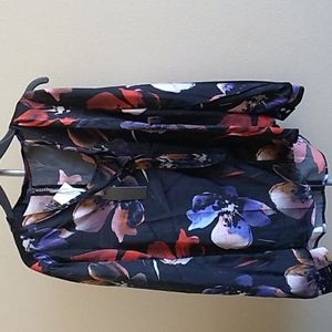 Nordstrom NWT Matty M Black Floral Blouse (M)